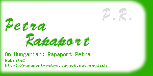 petra rapaport business card